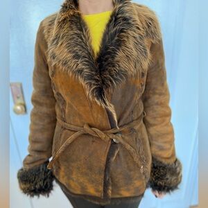Shearling coat by Rizal.  Size 40.